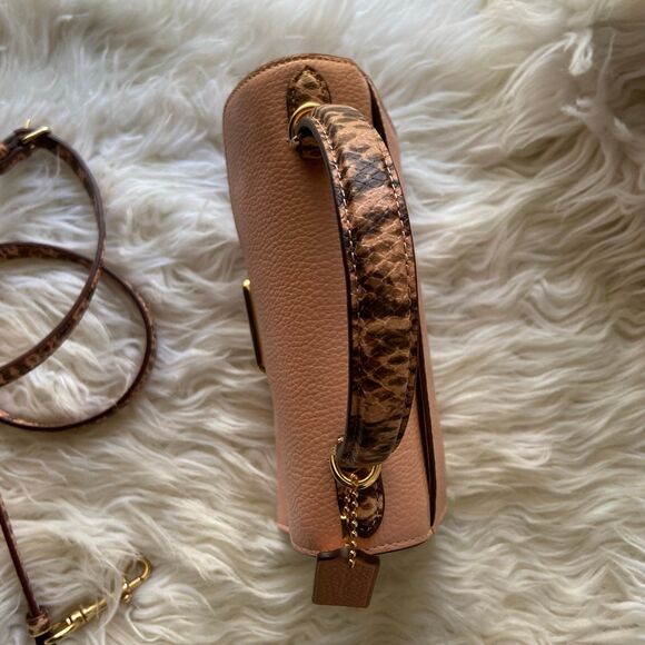 Coach Snake Embossed Trim Pepper Satchel - Picture 2 of 11
